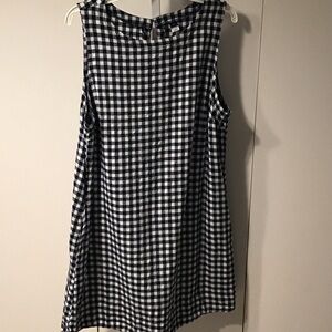 Old Navy Navy and White Checkered Mini Dress